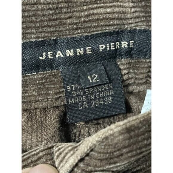 Y2K Flared Brown Corduroy Jeans Pants Vintage Women’s 12 Casual Retro Preppy - Picture 3 of 5
